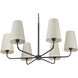 Mathis 6 Light 37.1 inch Black Chandelier Ceiling Light